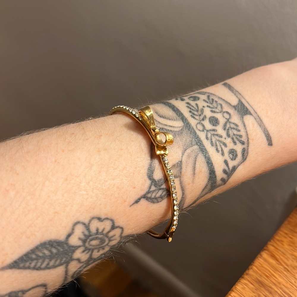 Kate Spade Pave Gold Bow Bracelet